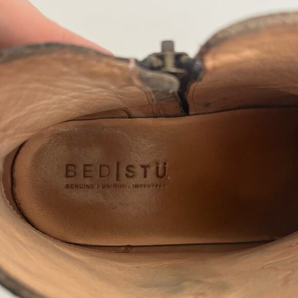 Women's Brown BedStu Cobbler Yell Ankle Boots Booties Size 8.5 - Picture 6 of 7